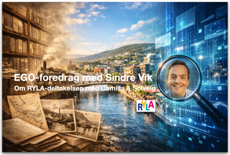 Klubbmøte tirsdag. 7.April 2026: Ego-foredrag og RYLA-deltakelse