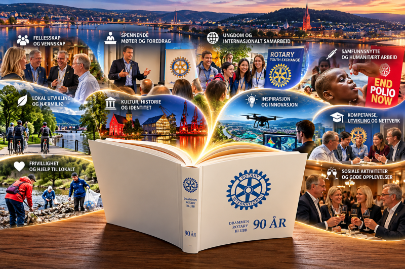 Drammen Rotary Klubb med BOK om livet i klubben